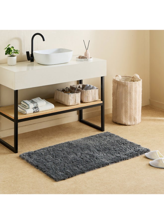 Home Box Plush Antiskid Bathmat - Grey - 70x120 cm - Image 1